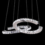 Modern Crystal Double C Chandelier - Lamp Outdoor