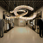 Modern Crystal Double C Chandelier - Lamp Outdoor