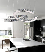 Modern Crystal Double C Chandelier - Lamp Outdoor