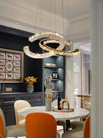 Modern Crystal Double C Chandelier - Lamp Outdoor