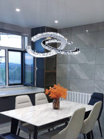 Modern Crystal Double C Chandelier - Lamp Outdoor