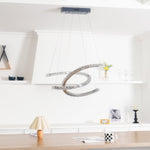 Modern Crystal Double C Chandelier - Lamp Outdoor