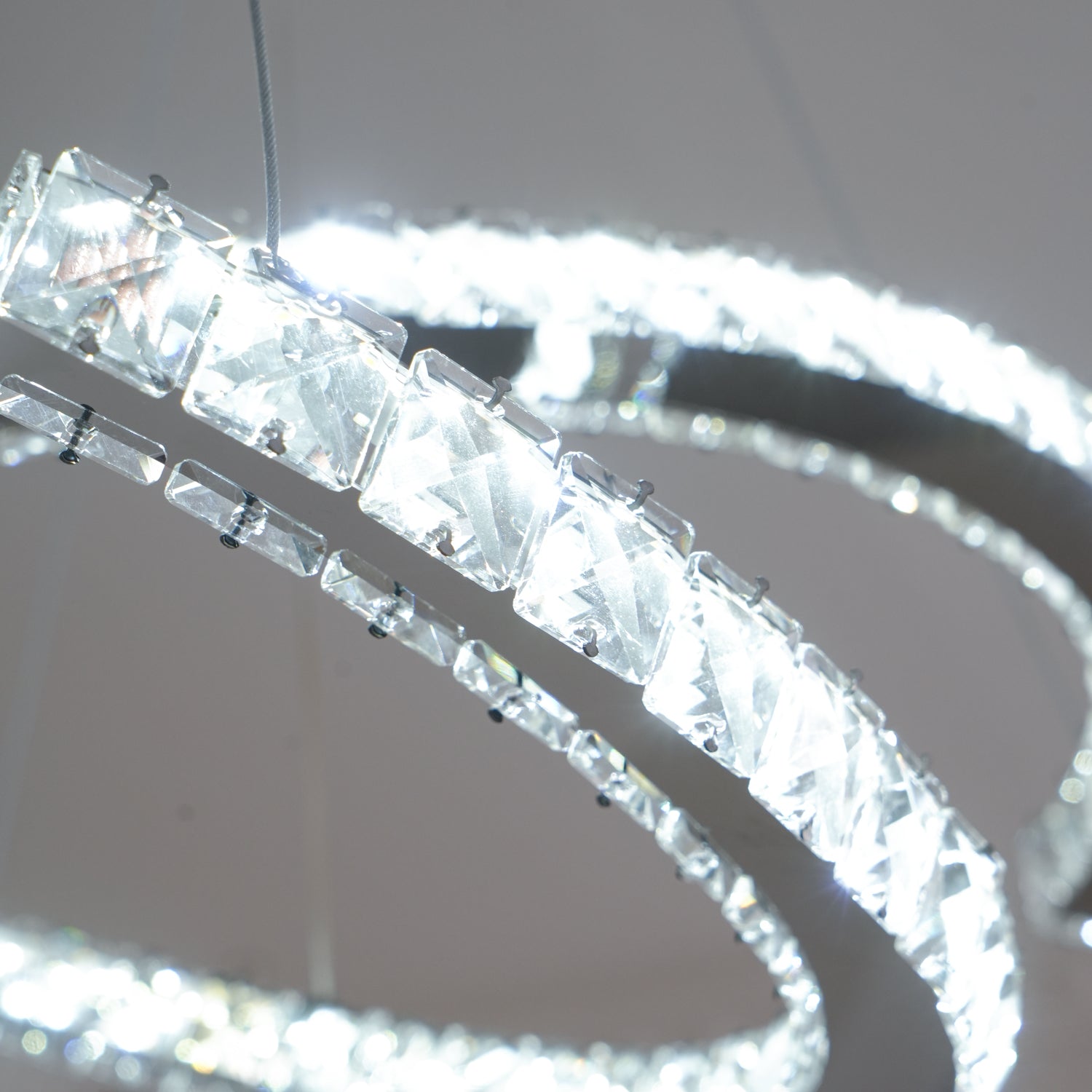 Modern Crystal Double C Chandelier - Lamp Outdoor