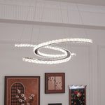 Modern Crystal Double C Chandelier - Lamp Outdoor