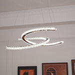 Modern Crystal Double C Chandelier - Lamp Outdoor