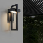 Rectangular Minimalist LED Waterproof Black Modern Outdoor Wall Lamp - Lamp Outdoor