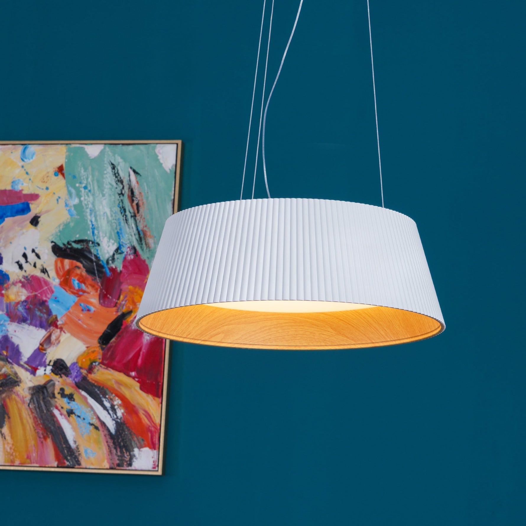 Modern Ribbed Pendant Light - Lamp Outdoor