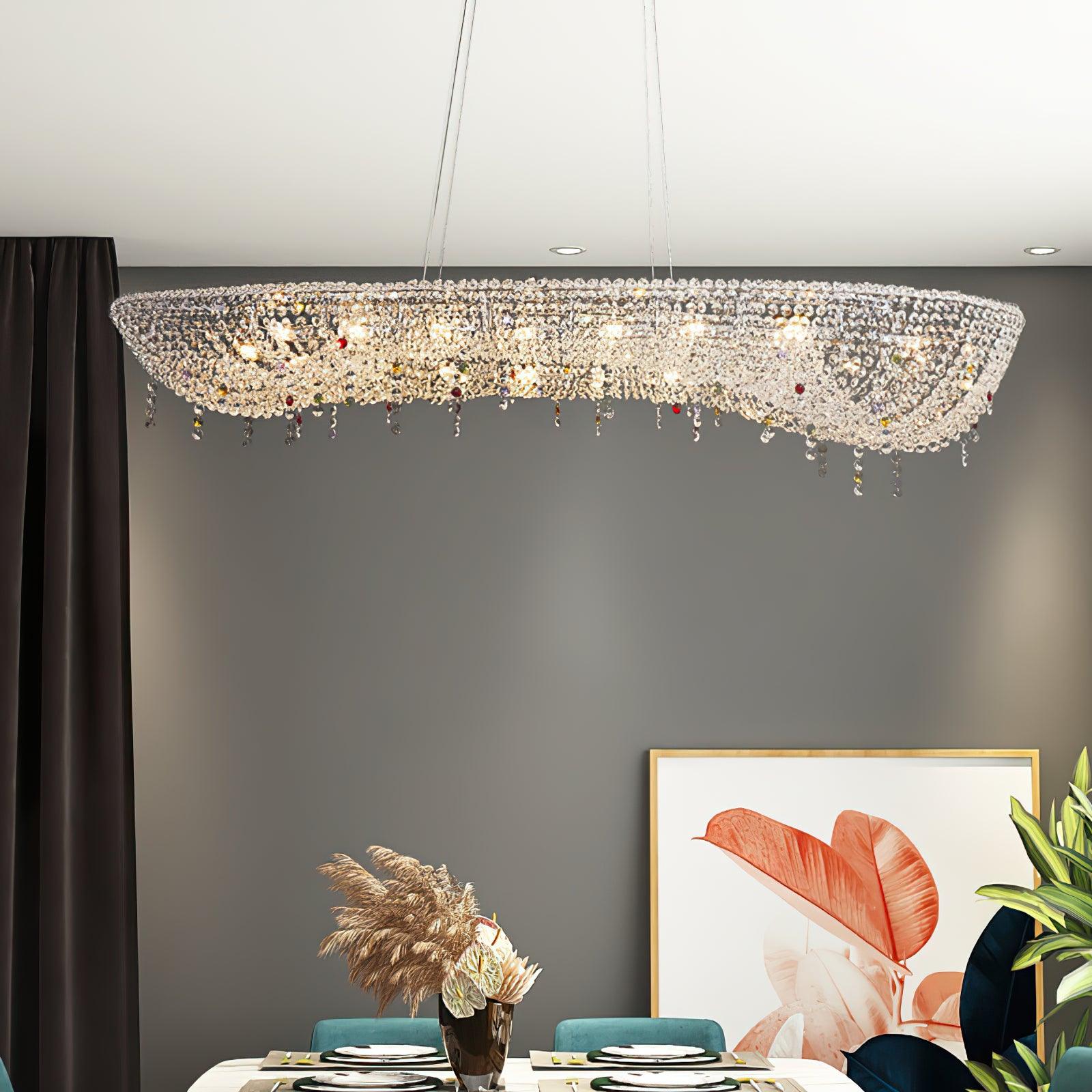 Aeliora Embellished Crystal Pendant Light - Lamp Outdoor