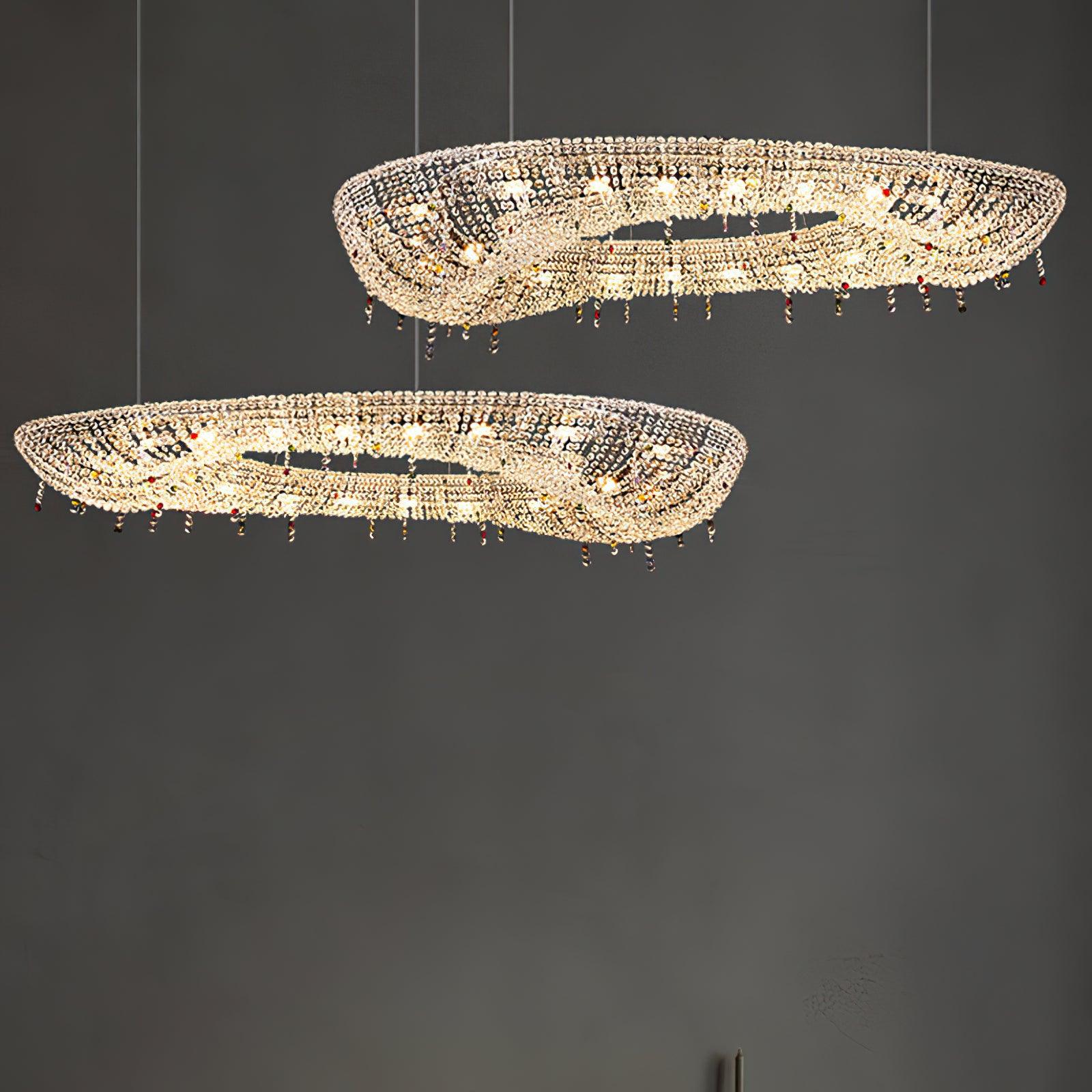 Aeliora Embellished Crystal Pendant Light - Lamp Outdoor