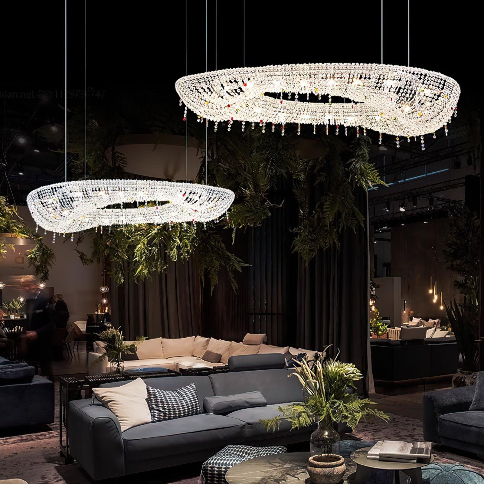 Aeliora Embellished Crystal Pendant Light - Lamp Outdoor
