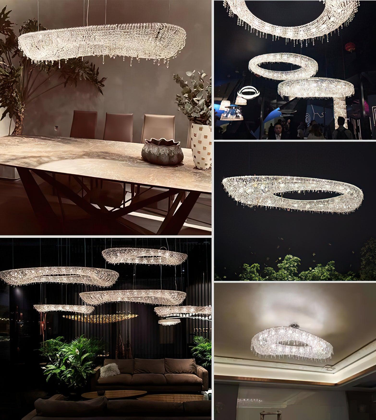 Aeliora Embellished Crystal Pendant Light - Lamp Outdoor