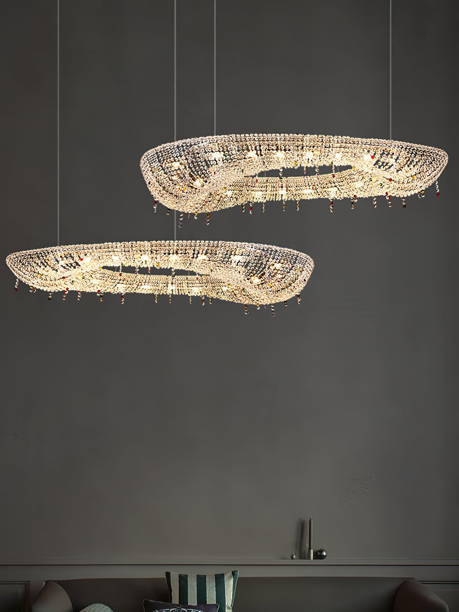 Aeliora Embellished Crystal Pendant Light - Lamp Outdoor