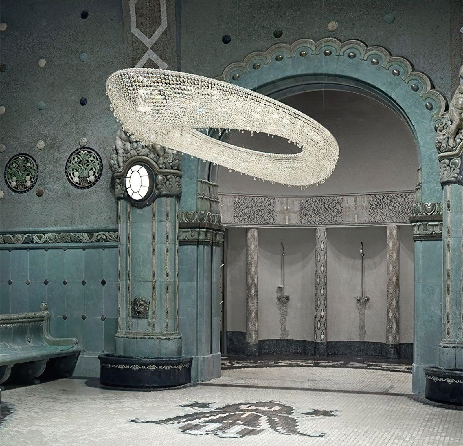 Aeliora Embellished Crystal Pendant Light - Lamp Outdoor