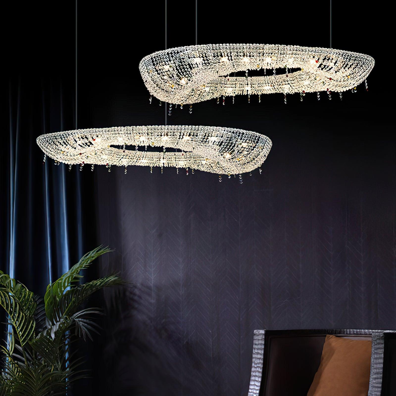 Aeliora Embellished Crystal Pendant Light - Lamp Outdoor