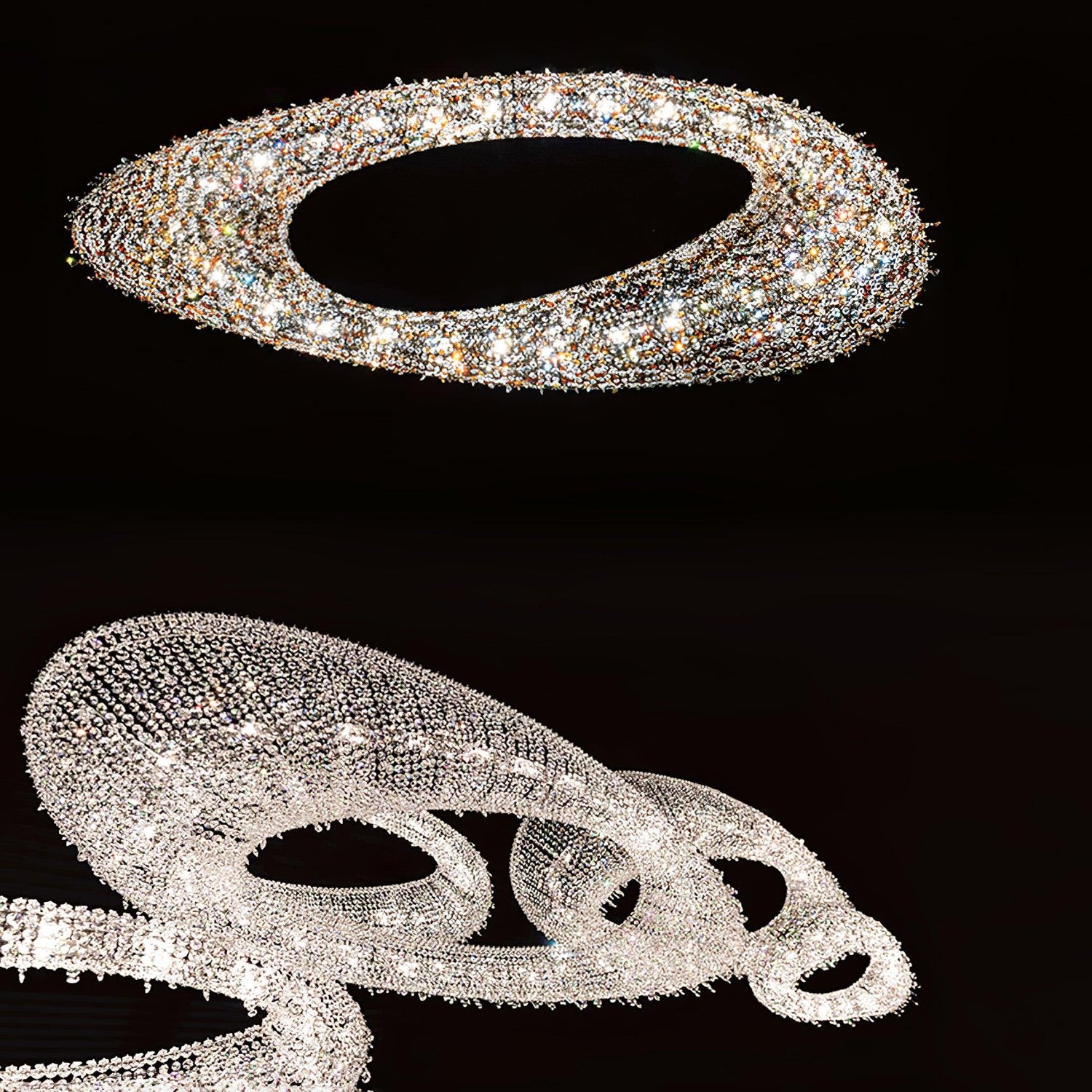 Aeliora Embellished Crystal Pendant Light - Lamp Outdoor