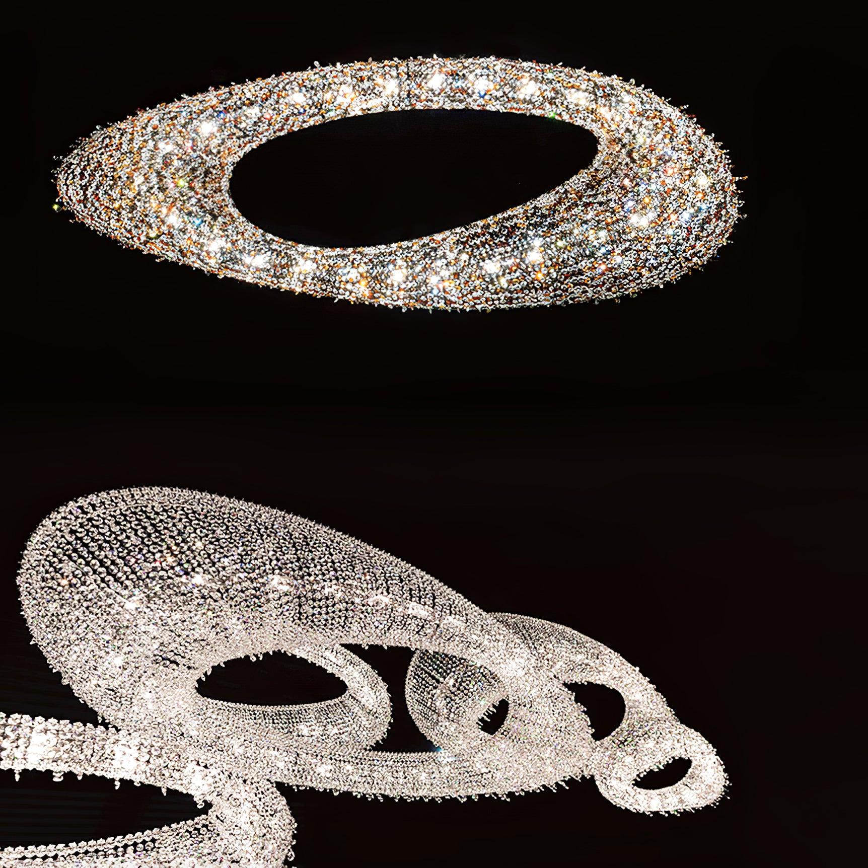 Aeliora Embellished Crystal Pendant Light - Lamp Outdoor