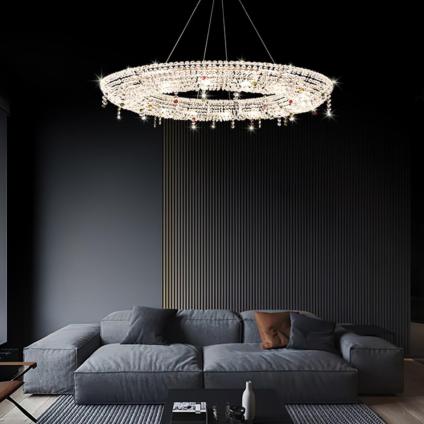 Aeliora Embellished Crystal Pendant Light - Lamp Outdoor