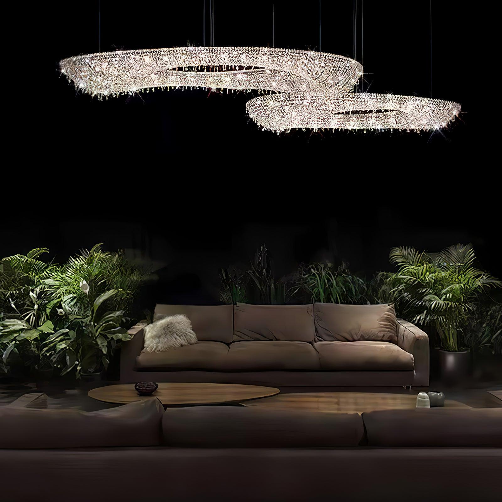 Aeliora Embellished Crystal Pendant Light - Lamp Outdoor