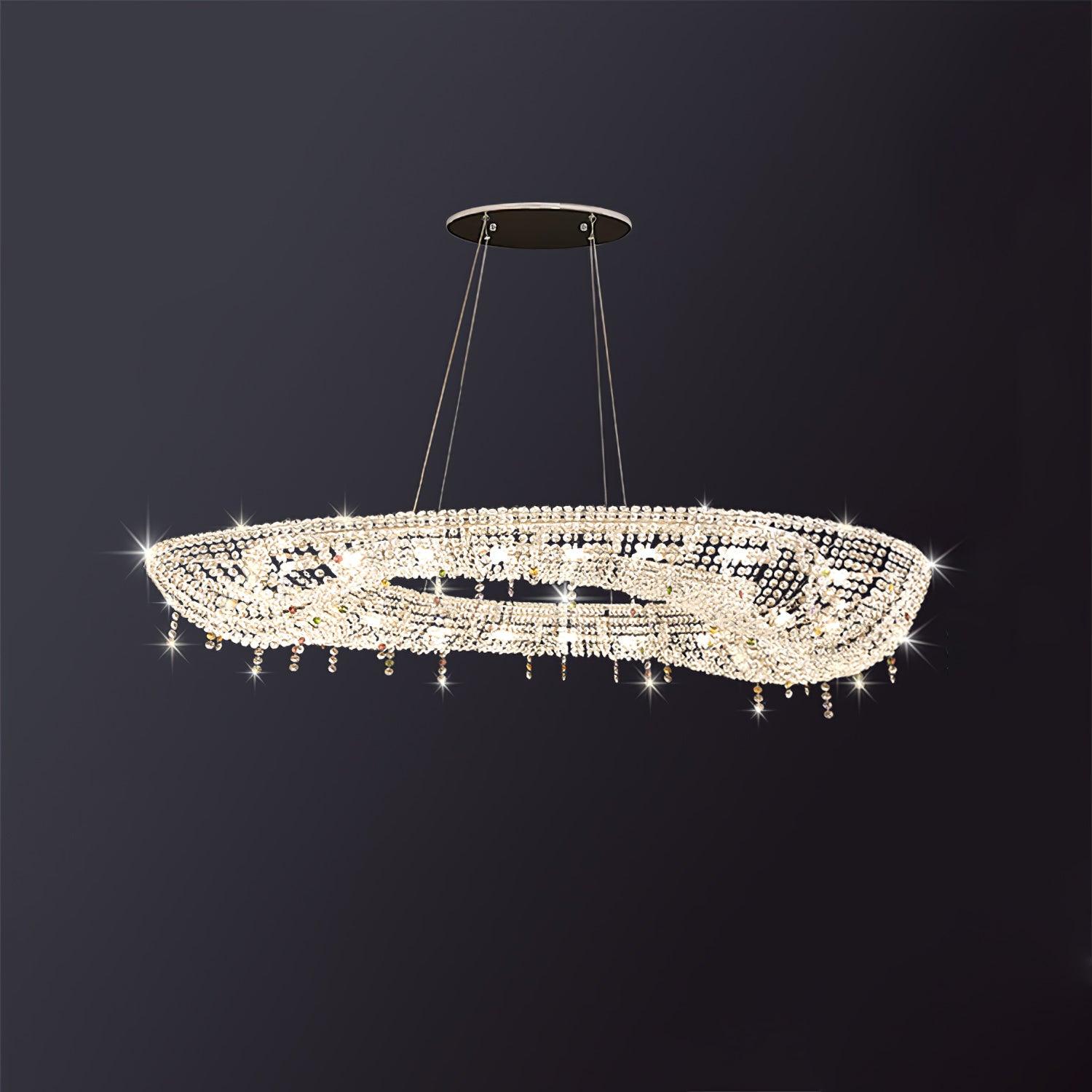 Aeliora Embellished Crystal Pendant Light - Lamp Outdoor
