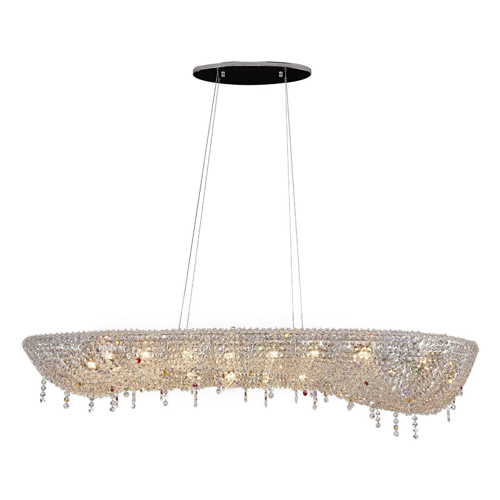 Aeliora Embellished Crystal Pendant Light - Lamp Outdoor