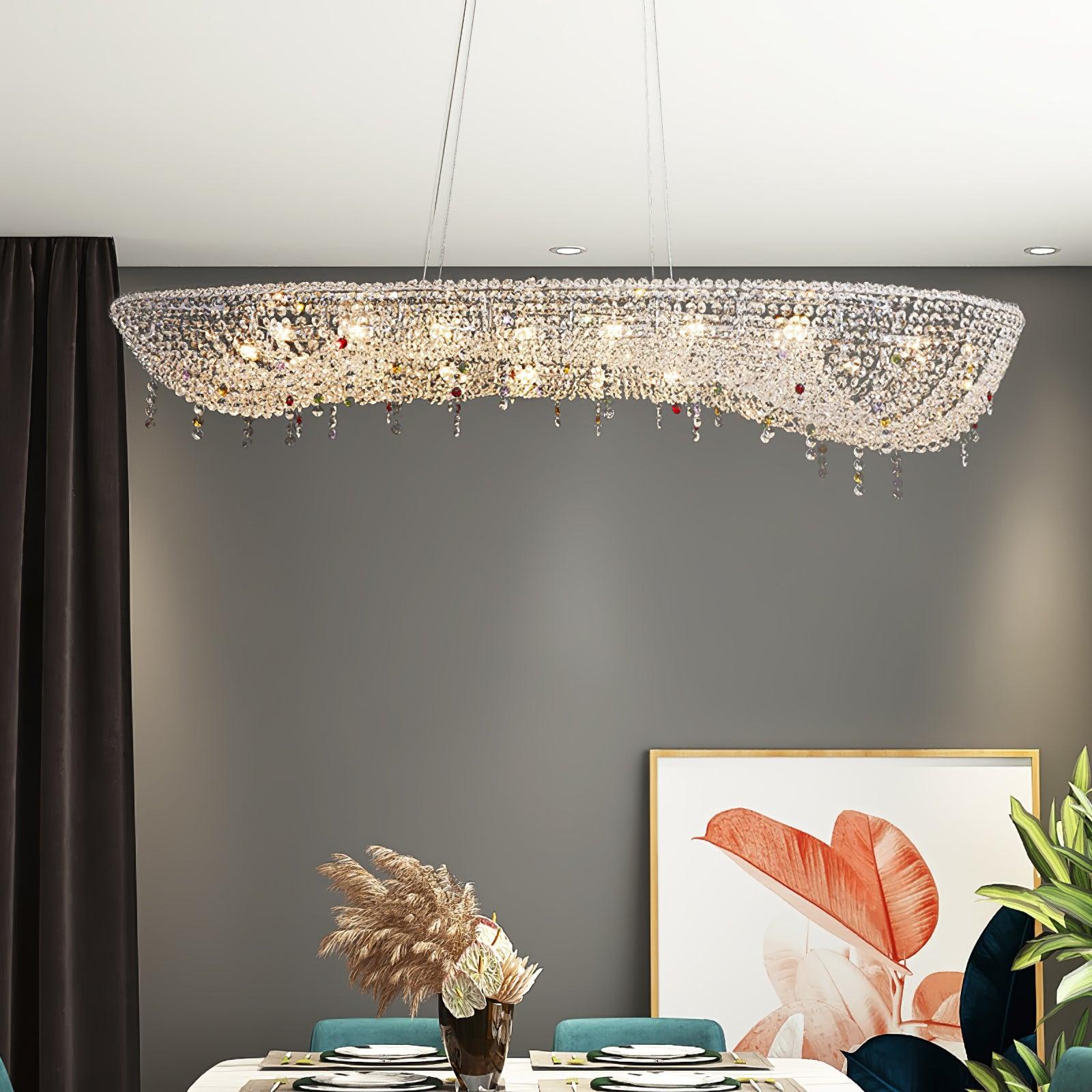 Aeliora Embellished Crystal Pendant Light - Lamp Outdoor
