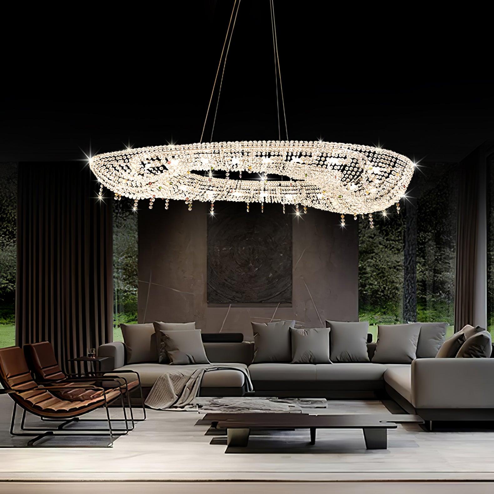 Aeliora Embellished Crystal Pendant Light - Lamp Outdoor