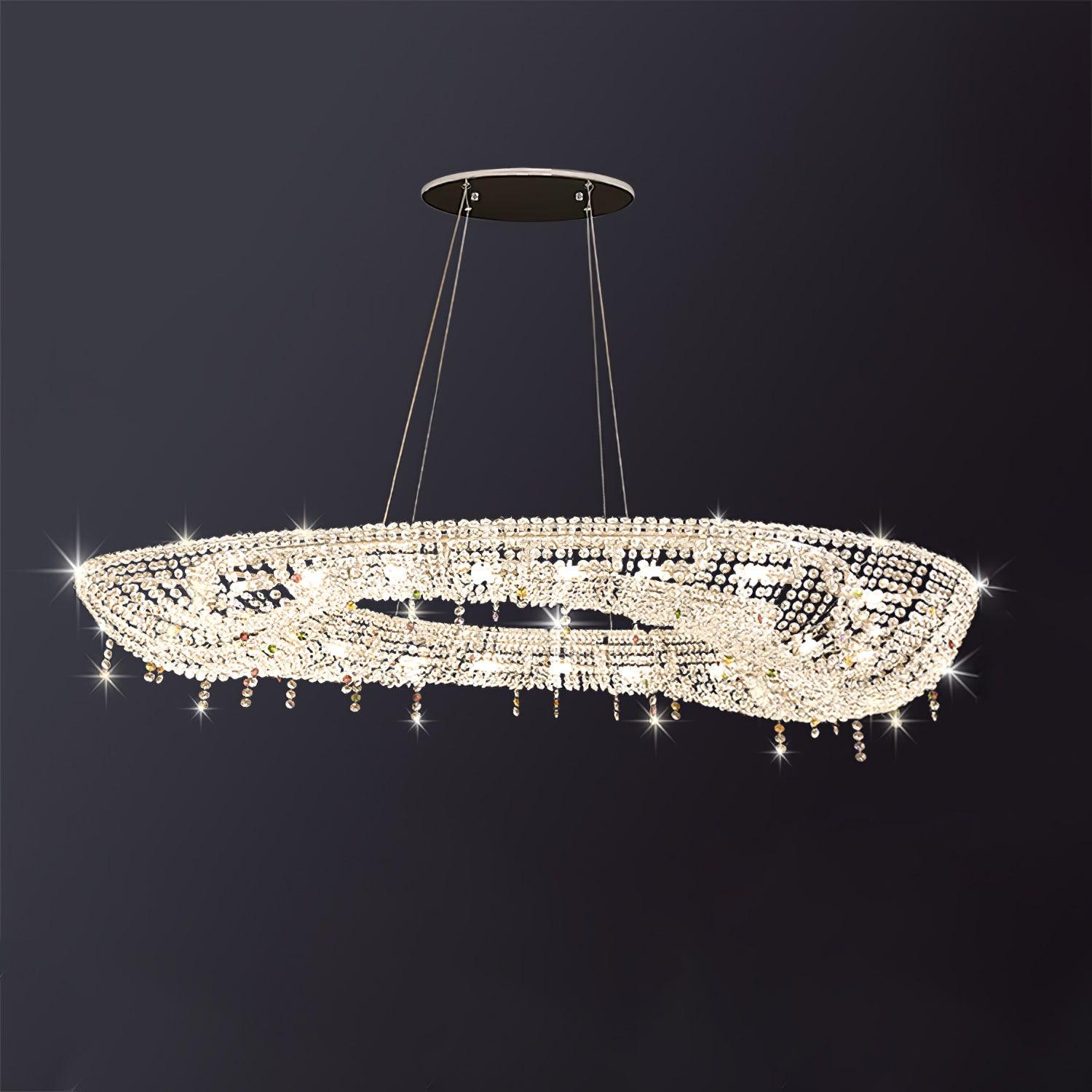 Aeliora Embellished Crystal Pendant Light - Lamp Outdoor