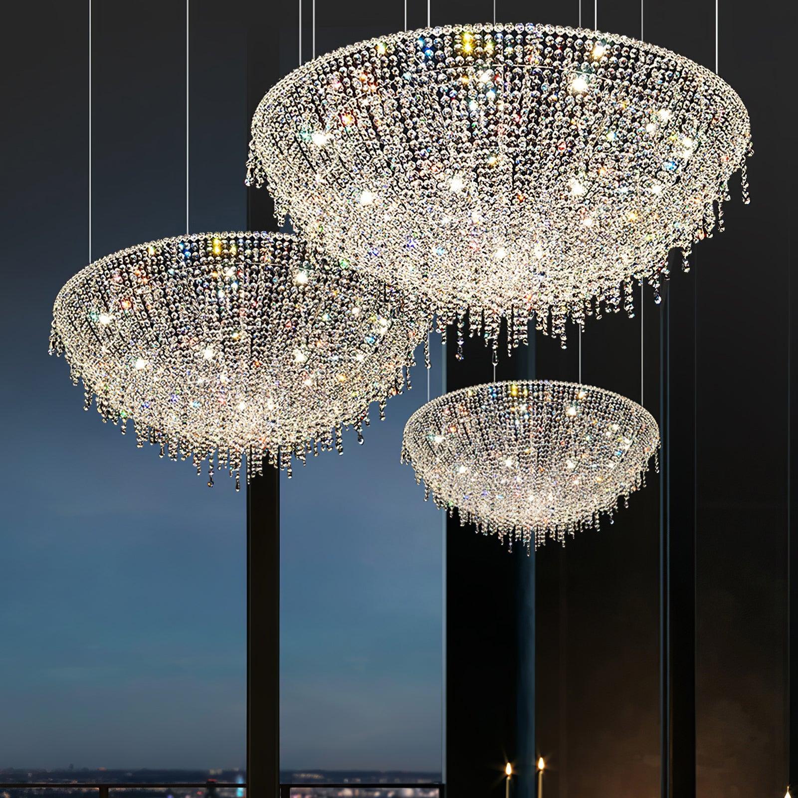 Aeliora Embellished Crystal Pendant Light - Lamp Outdoor