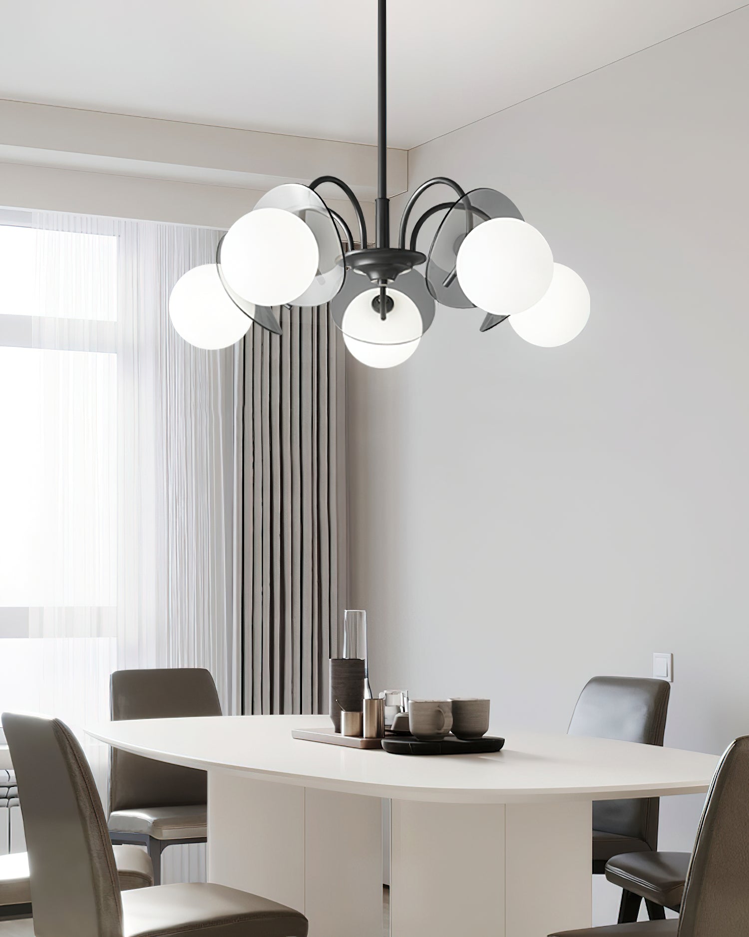 Aurora Chandelier Globe Arm Sculptural - Lamp Outdoor