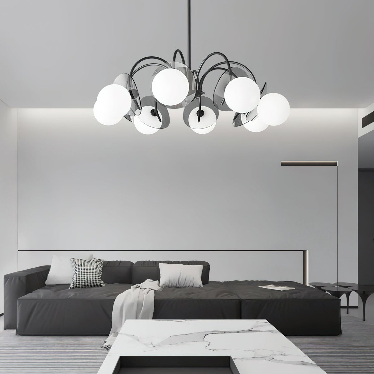 Aurora Chandelier Globe Arm Sculptural - Lamp Outdoor