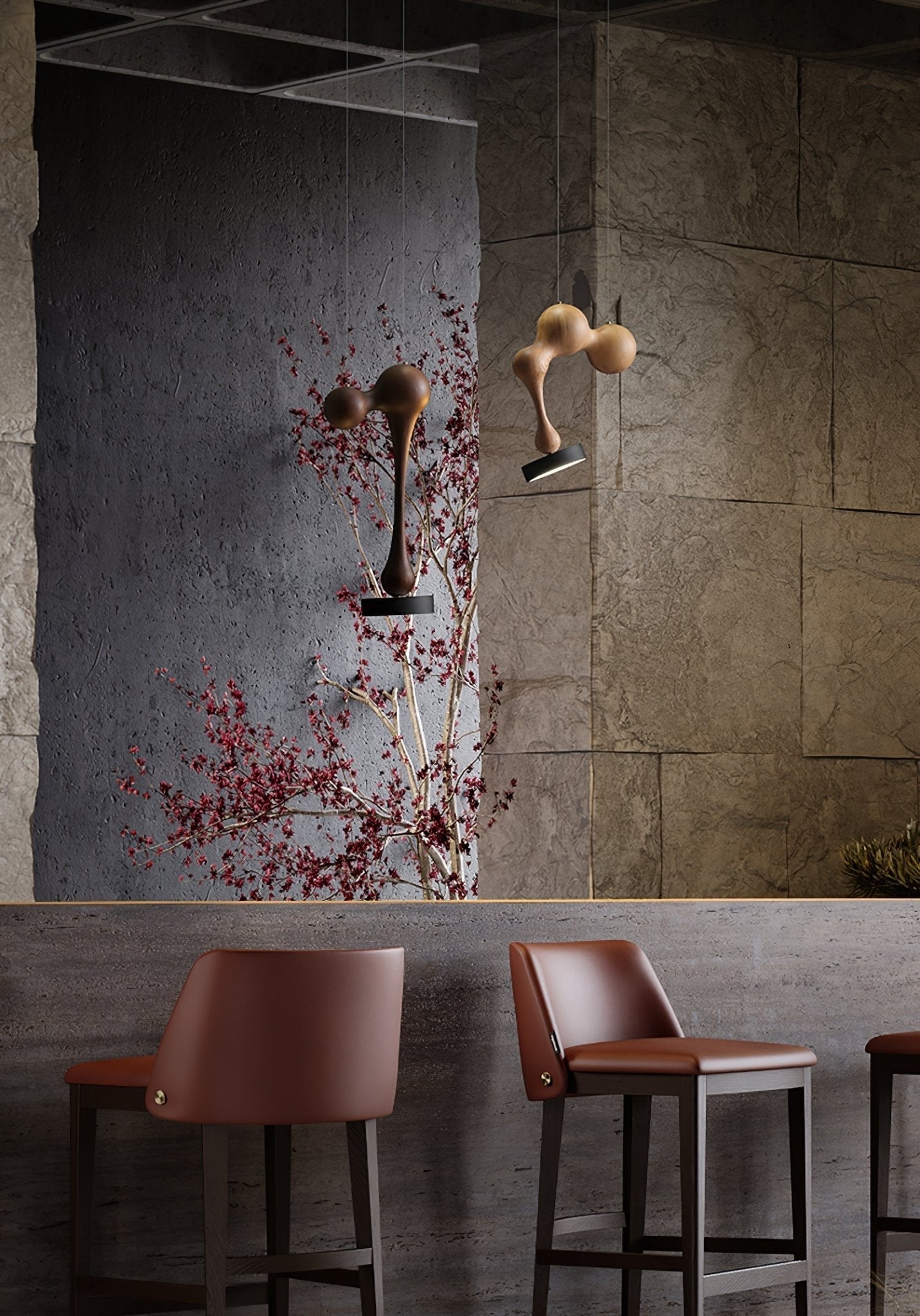 Drovia Rustic Wooden Pendant Light - Lamp Outdoor