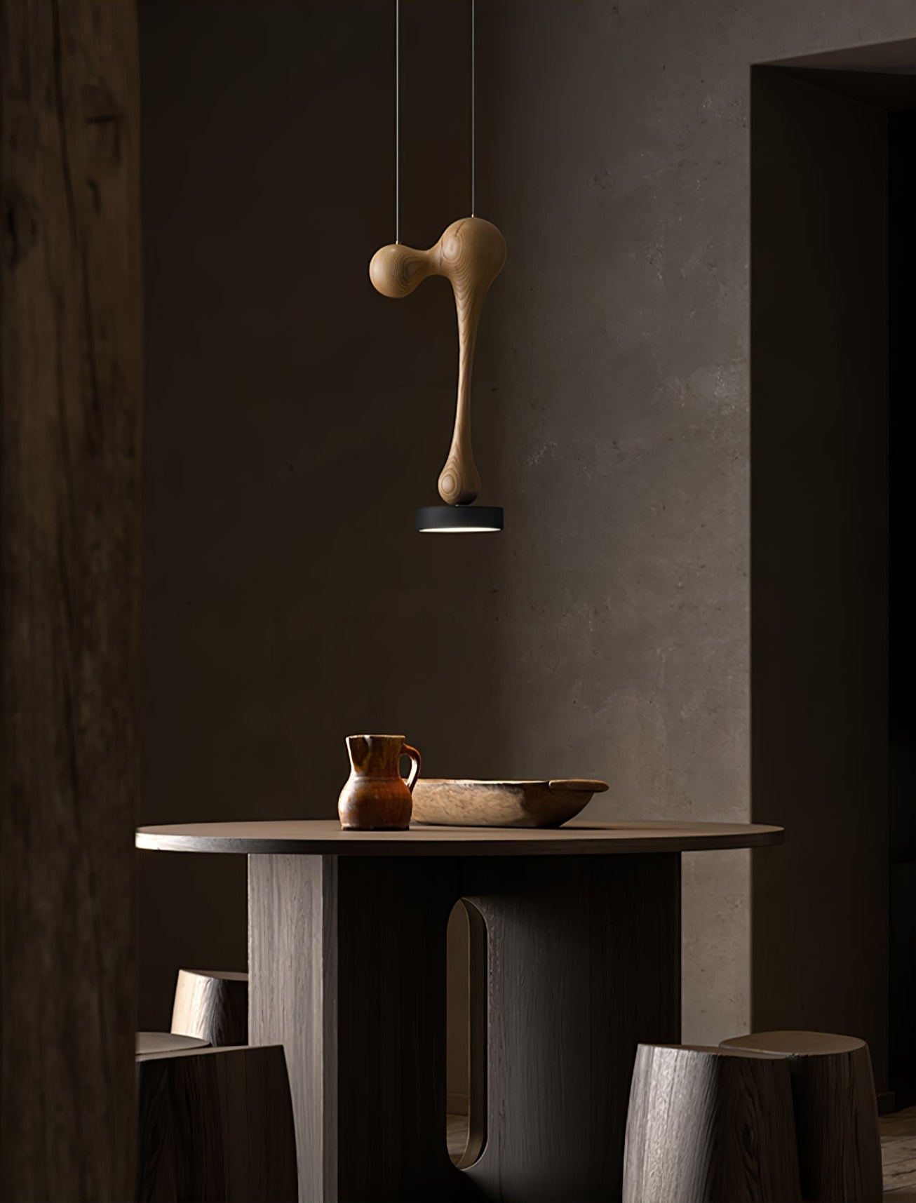 Drovia Rustic Wooden Pendant Light - Lamp Outdoor