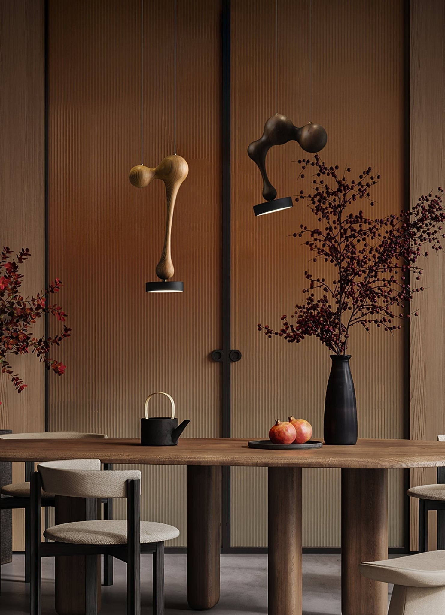 Drovia Rustic Wooden Pendant Light - Lamp Outdoor