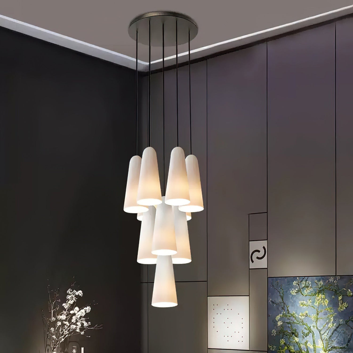 Montfaucon Modern Glass Chandelier