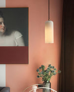 Zashayra Cylindrical Alabaster Pendant Light - Lamp Outdoor