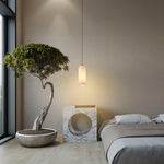 Zashayra Cylindrical Alabaster Pendant Light - Lamp Outdoor