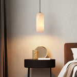 Zashayra Cylindrical Alabaster Pendant Light - Lamp Outdoor