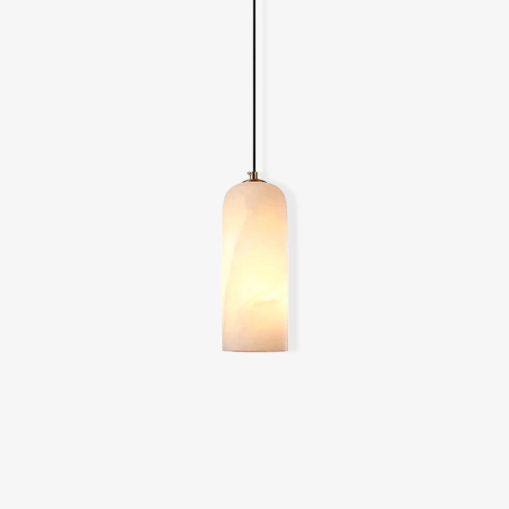 Zashayra Cylindrical Alabaster Pendant Light - Lamp Outdoor