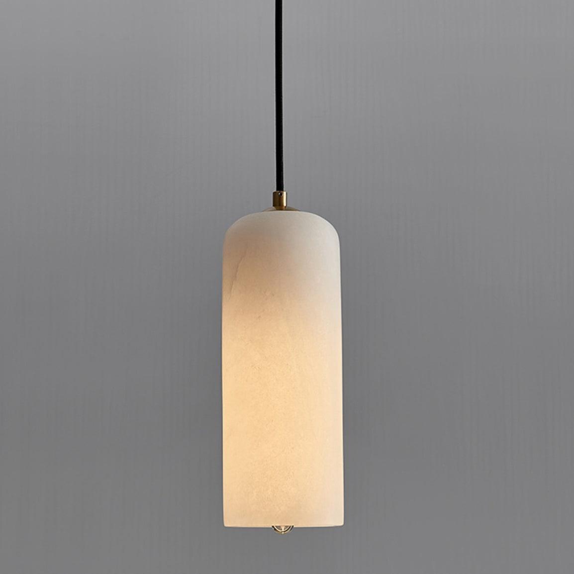 Zashayra Cylindrical Alabaster Pendant Light - Lamp Outdoor