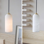 Zashayra Cylindrical Alabaster Pendant Light - Lamp Outdoor
