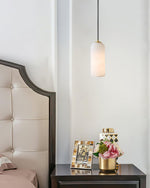 Zashayra Cylindrical Alabaster Pendant Light - Lamp Outdoor