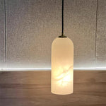 Zashayra Cylindrical Alabaster Pendant Light - Lamp Outdoor