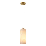 Zashayra Cylindrical Alabaster Pendant Light - Lamp Outdoor