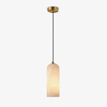 Zashayra Cylindrical Alabaster Pendant Light - Lamp Outdoor