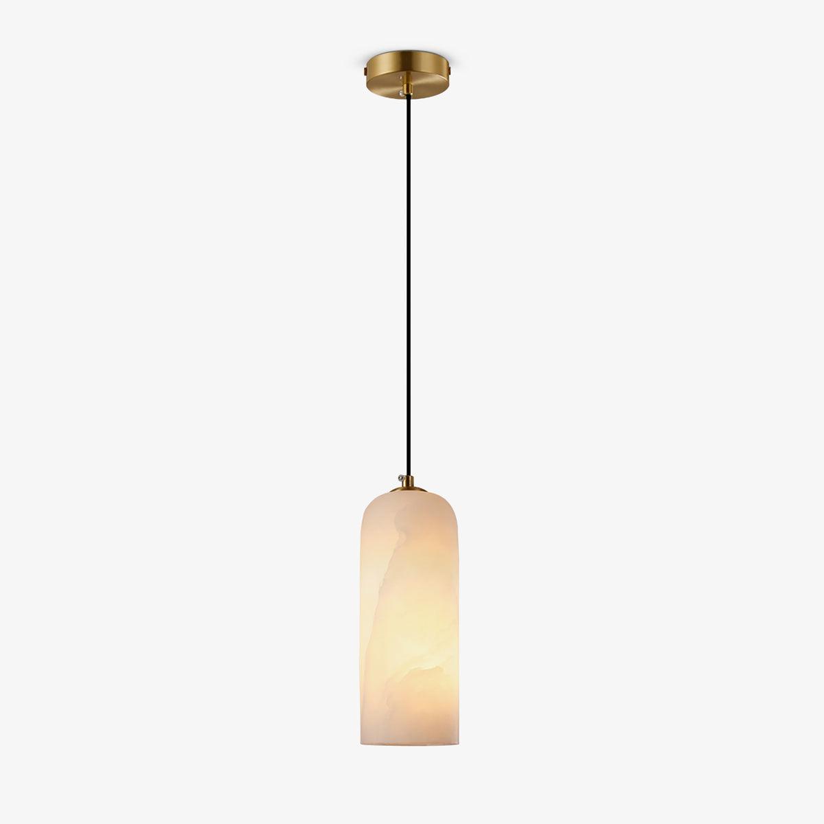 Zashayra Cylindrical Alabaster Pendant Light - Lamp Outdoor