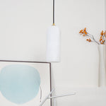 Zashayra Cylindrical Alabaster Pendant Light - Lamp Outdoor