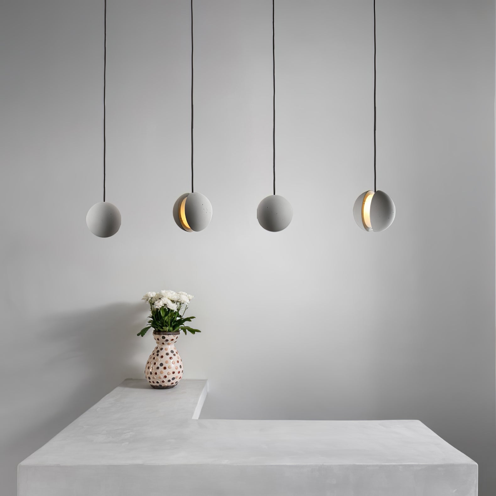 Moon Concrete Pendant Lamp - Lamp Outdoor