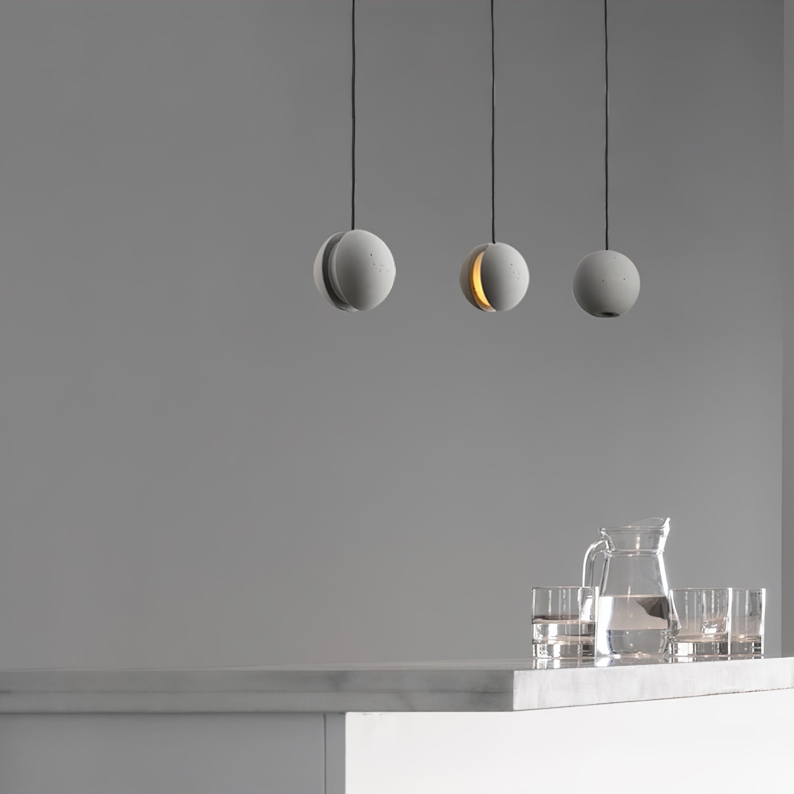 Moon Concrete Pendant Lamp - Lamp Outdoor
