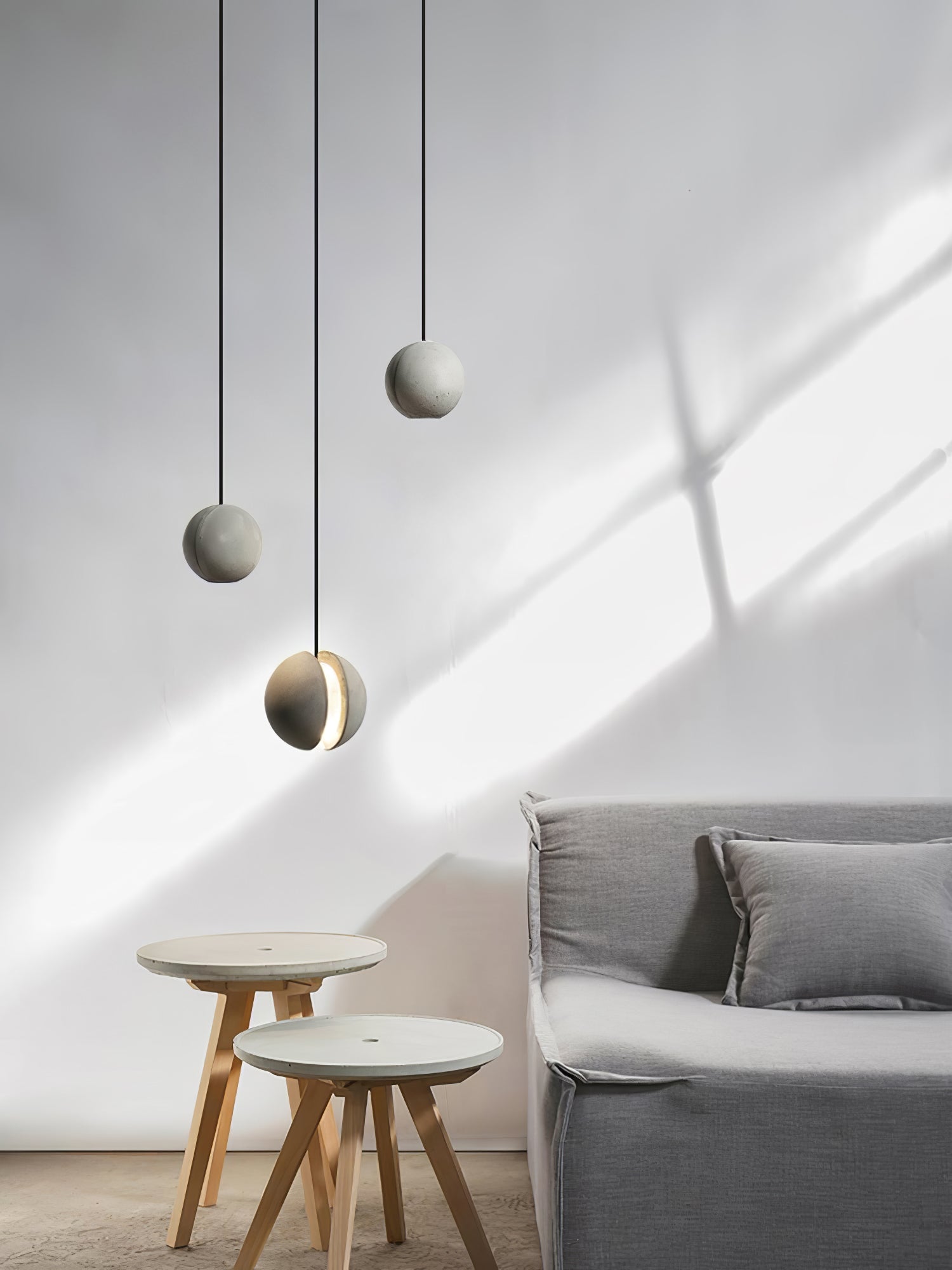 Moon Concrete Pendant Lamp - Lamp Outdoor