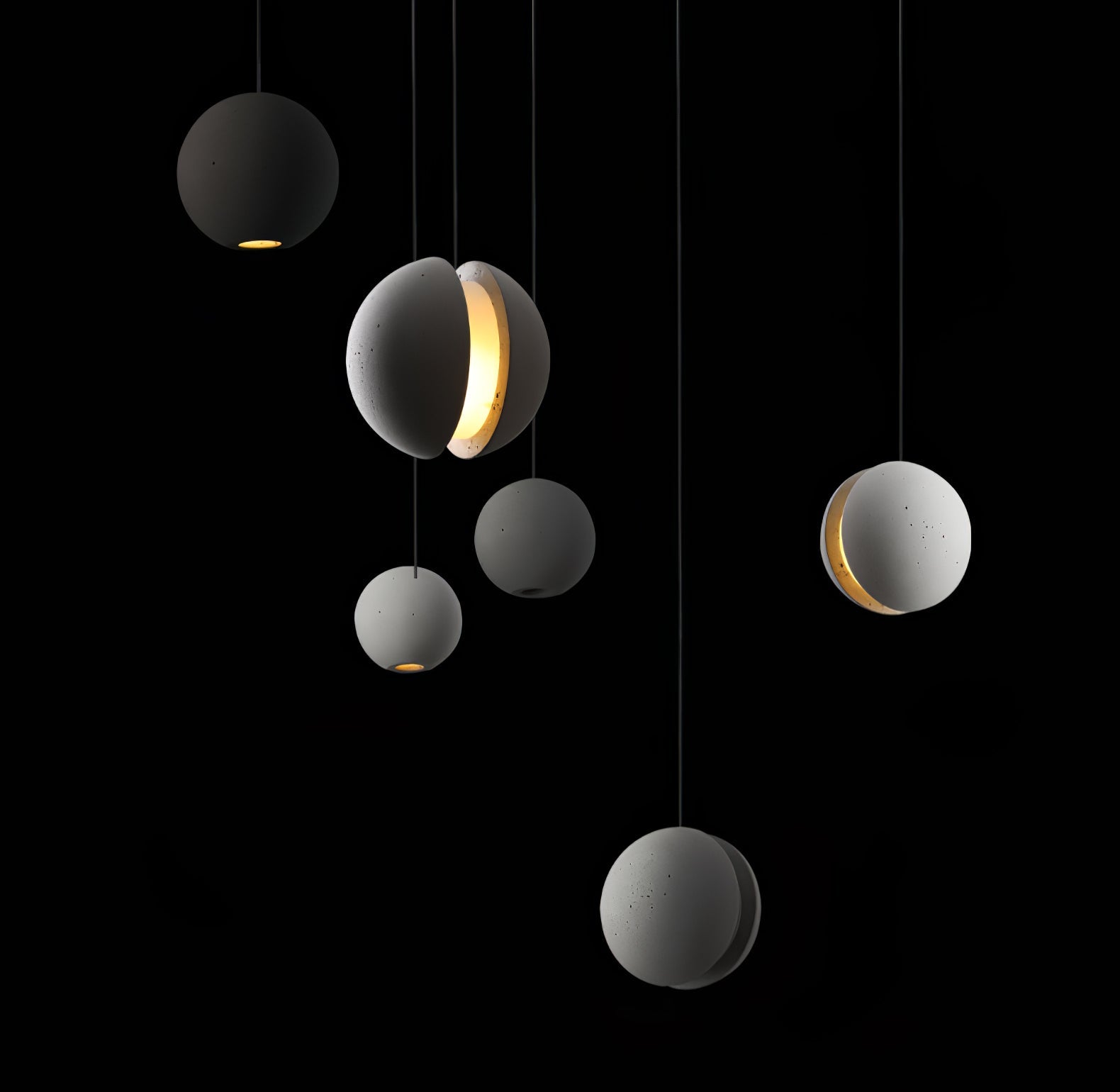 Moon Concrete Pendant Lamp - Lamp Outdoor